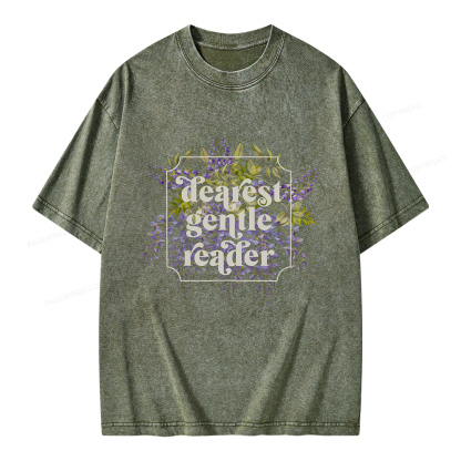 Pagewings Dearest Gentle Reader Unisex Washed T-shirt