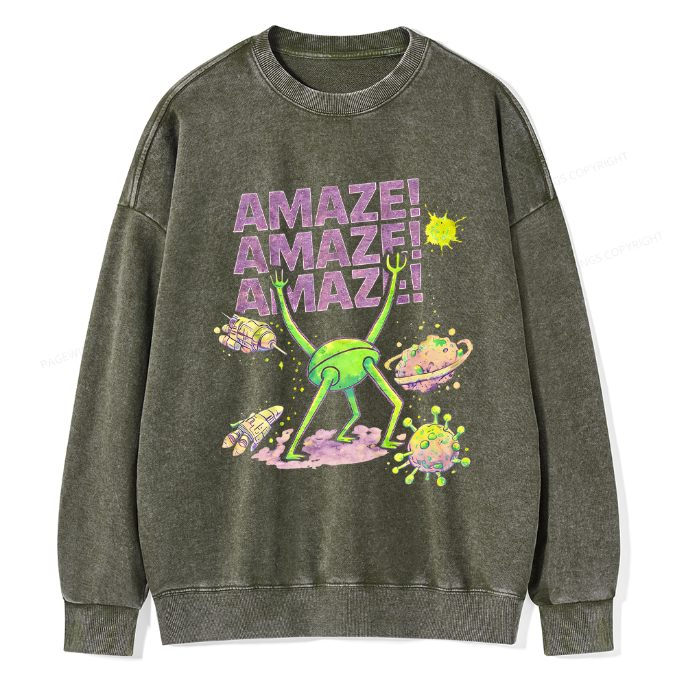 Pagewings Amaze Unisex Washed Sweatshirt