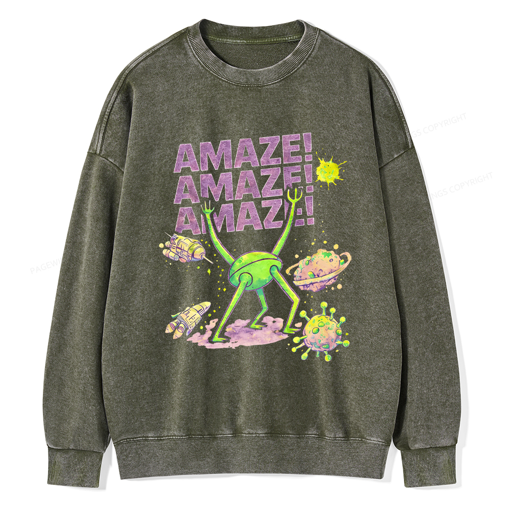 Pagewings Amaze Unisex Washed Sweatshirt