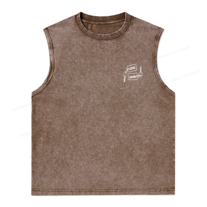 Pagewings Room Numbers Unisex Washed Tank Top