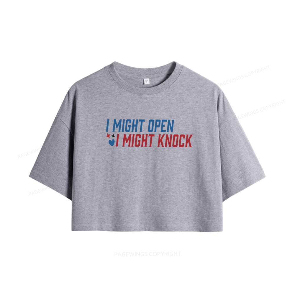 Pagewings I Might Knock Women Crop Tops