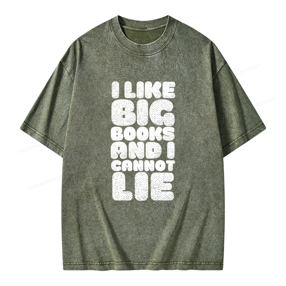 Pagewings I Like Big Books And I Cannot Lie Unisex Washed T-shirt