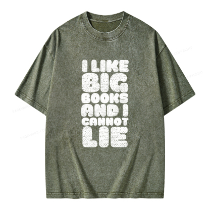 Pagewings I Like Big Books And I Cannot Lie Unisex Washed T-shirt