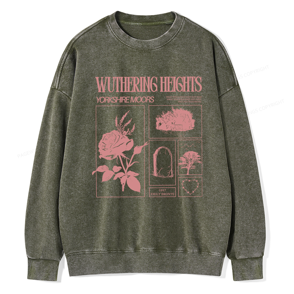 Pagewings Literary Quote Unisex Washed Sweatshirt