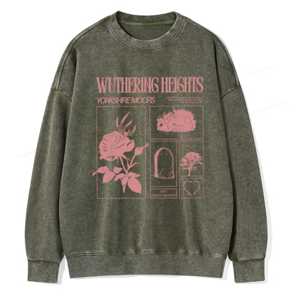 Pagewings Literary Quote Unisex Washed Sweatshirt