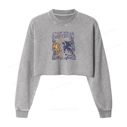 Pagewings Dragon Riders Washed Crop Sweatshirt