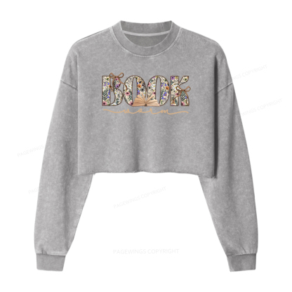 Pagewings Bookworm Washed Crop Sweatshirt