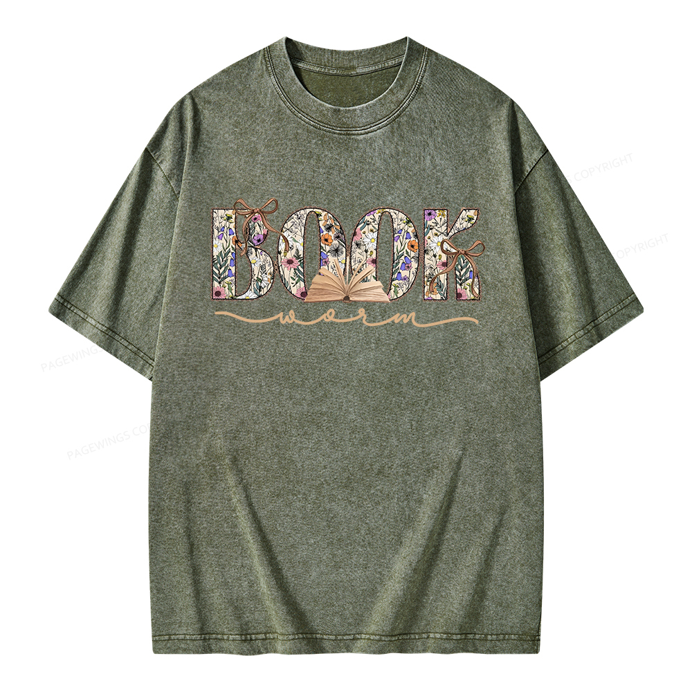 Pagewings Bookworm Unisex Washed T-shirt