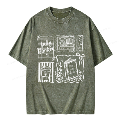 Pagewings Just one more chapter Unisex Washed T-shirt