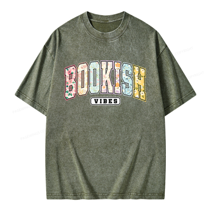 Pagewings Bookish Vibes Unisex Washed T-shirt