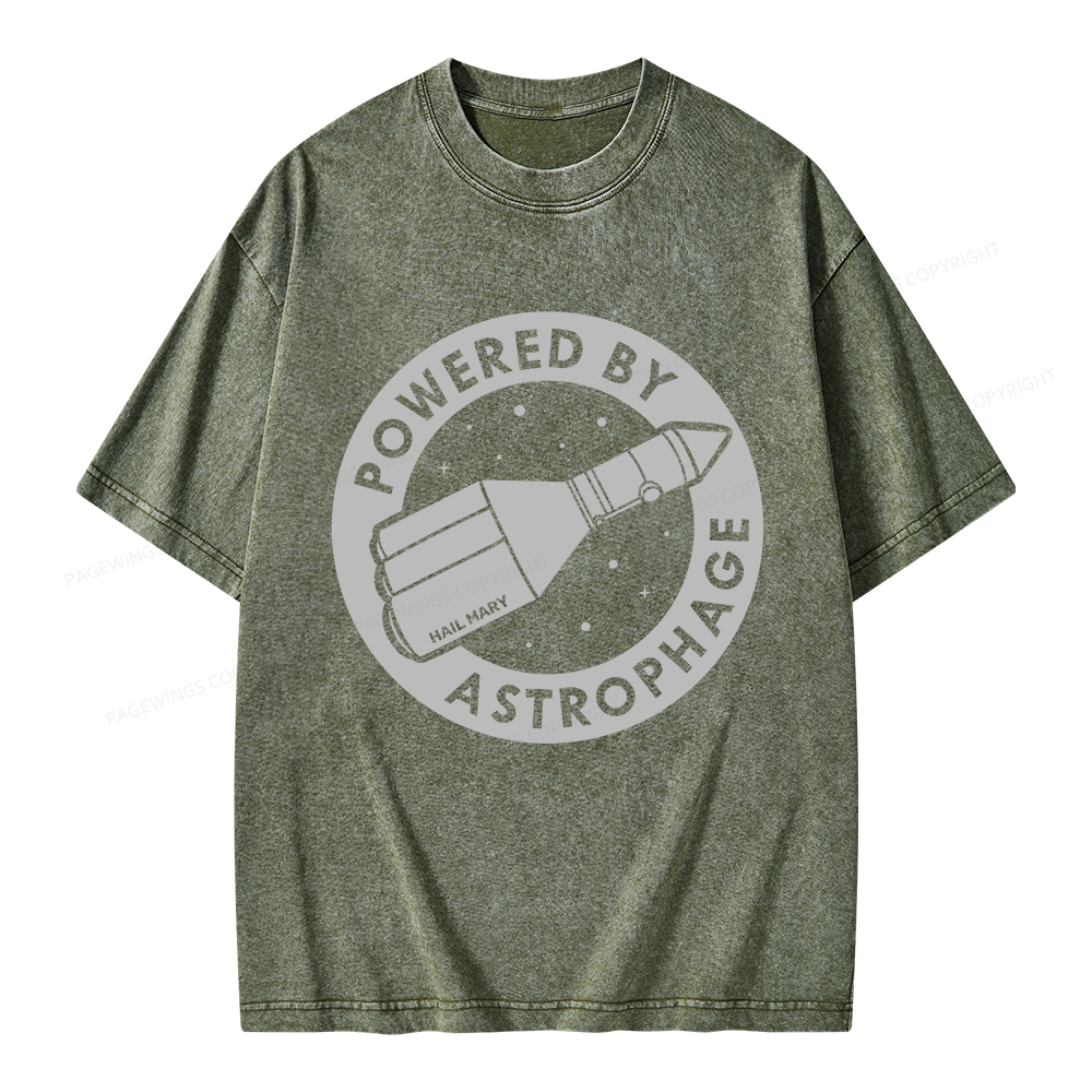 Pagewings Powered By Astrophage Unisex Washed T-shirt