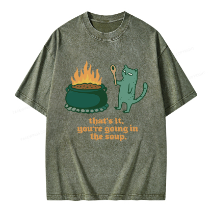 Pagewings You’re Going In The Soup Unisex Washed T-shirt