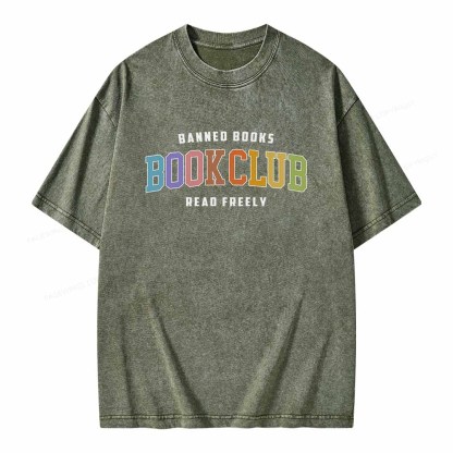 Pagewings Banned Book Book Club Unisex Washed T-shirt