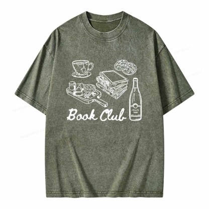 Pagewings Book Club Shirt Unisex Washed T-shirt