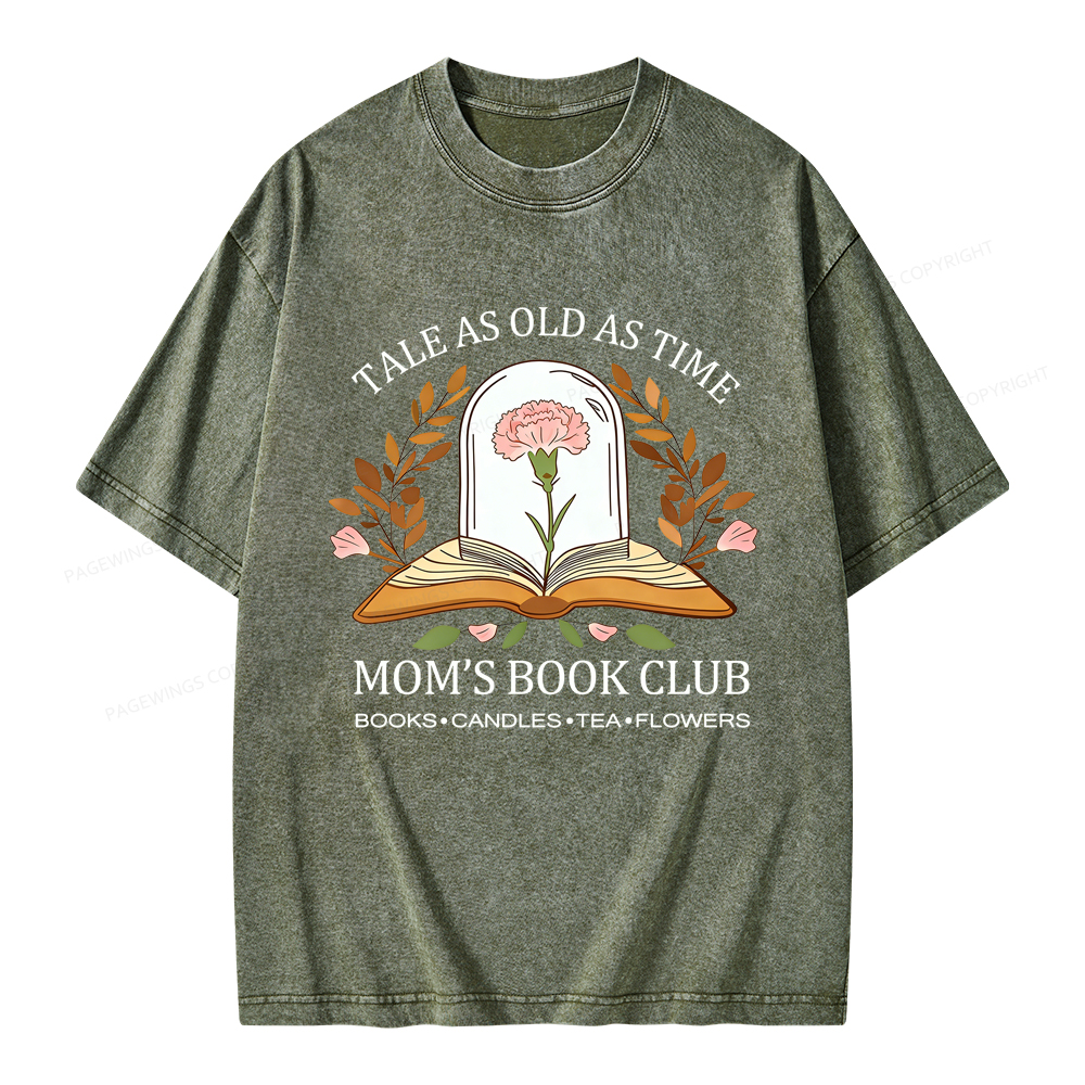 Pagewings Mom's Book Club Unisex Washed T-shirt