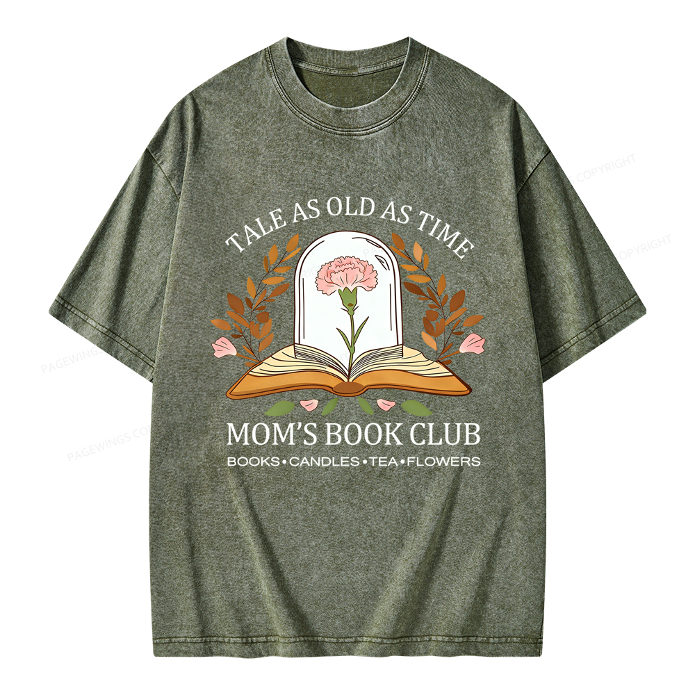 Pagewings Mom's Book Club Unisex Washed T-shirt