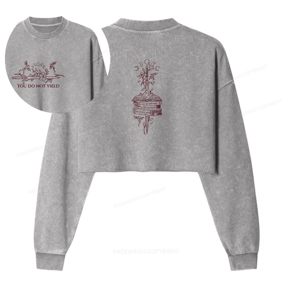 Pagewings You Do Not Yield Washed Crop Sweatshirt