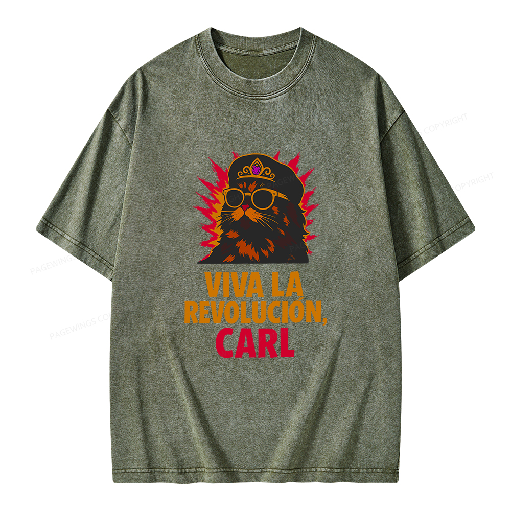Pagewings Viva La Revolucion Unisex Washed T-shirt