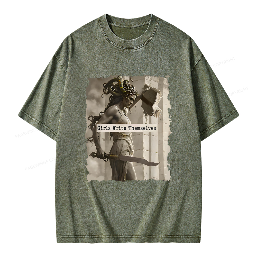 Pagewings Girls Will Be Girls Unisex Washed T-shirt