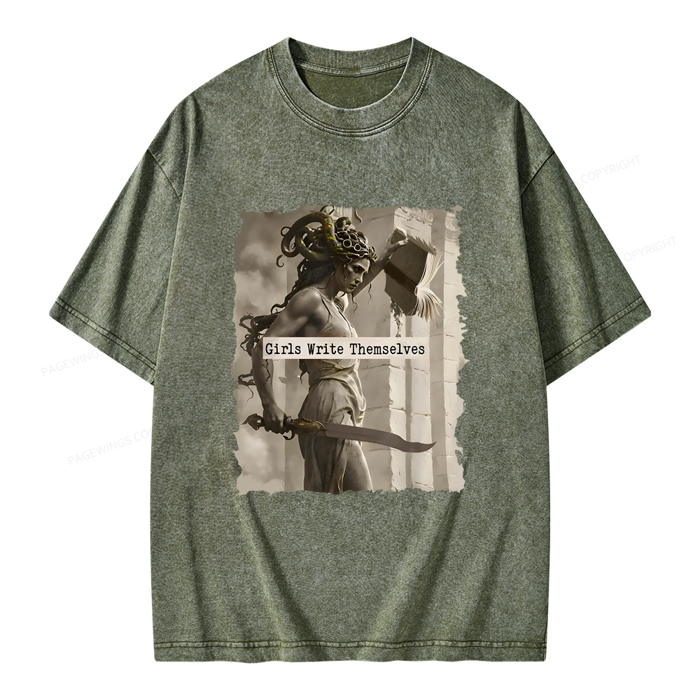 Pagewings Girls Will Be Girls Unisex Washed T-shirt