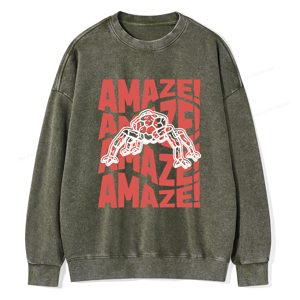 Pagewings Amaze Space Unisex Washed Sweatshirt