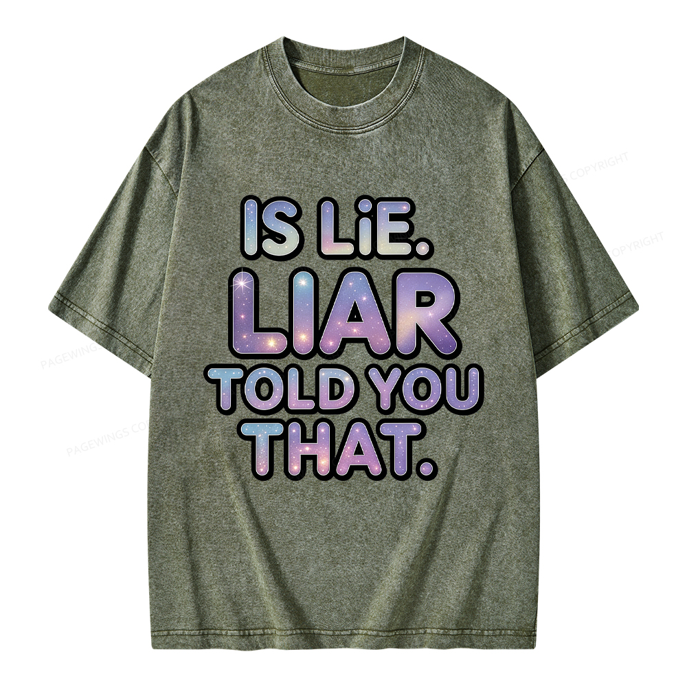 Pagewings Is Lie Liar Told You That Unisex Washed T-shirt