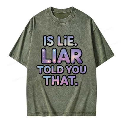 Pagewings Is Lie Liar Told You That Unisex Washed T-shirt