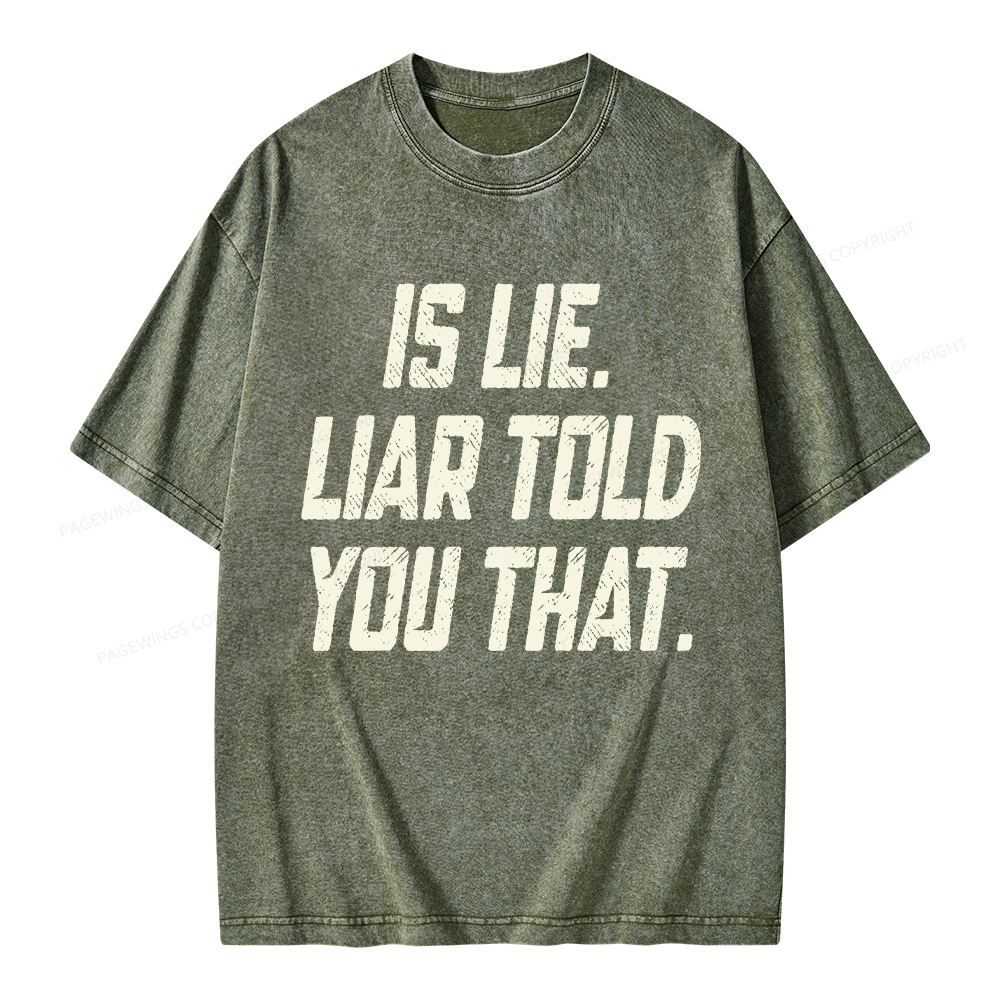 Pagewings Is Lie Liar Told You That Unisex Washed T-shirt