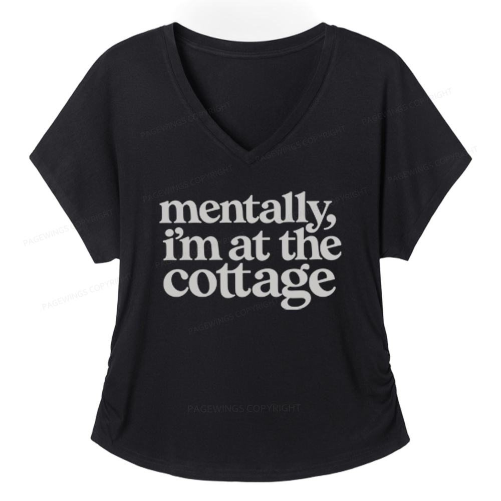Pagewings At The Cottage Soft Women's Modal V-neck T-shirt
