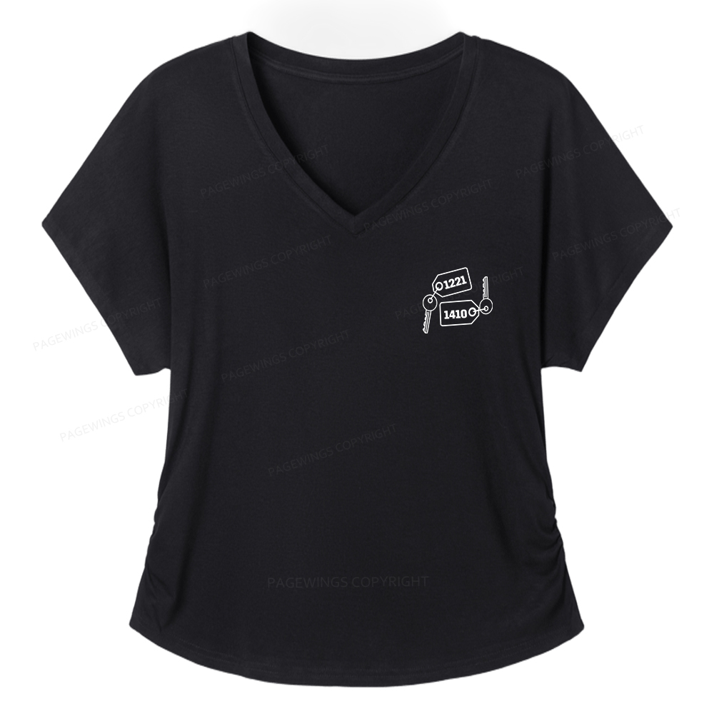 Pagewings Room Numbers Women's Modal V-neck T-shirt  