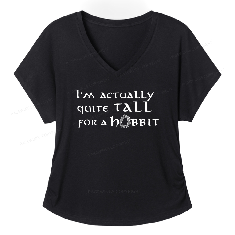 Pagewings I'm Actually Quite Tall Soft Women's Modal V-neck T-shirt  