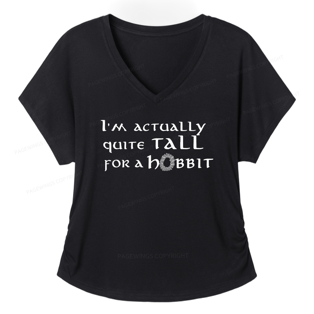 Pagewings I'm Actually Quite Tall Soft Women's Modal V-neck T-shirt