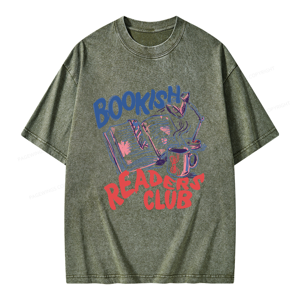 Pagewings Bookish Readers Club Unisex Washed T-shirt