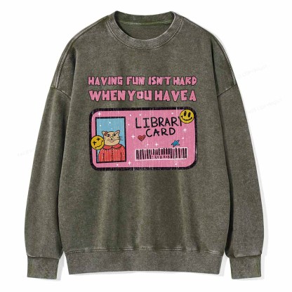 Pagewings Do You Even Read Unisex Washed Sweatshirt