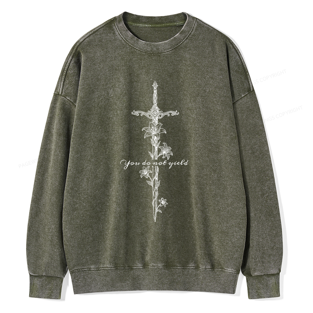 Pagewings You do Not Yield Unisex Washed Sweatshirt
