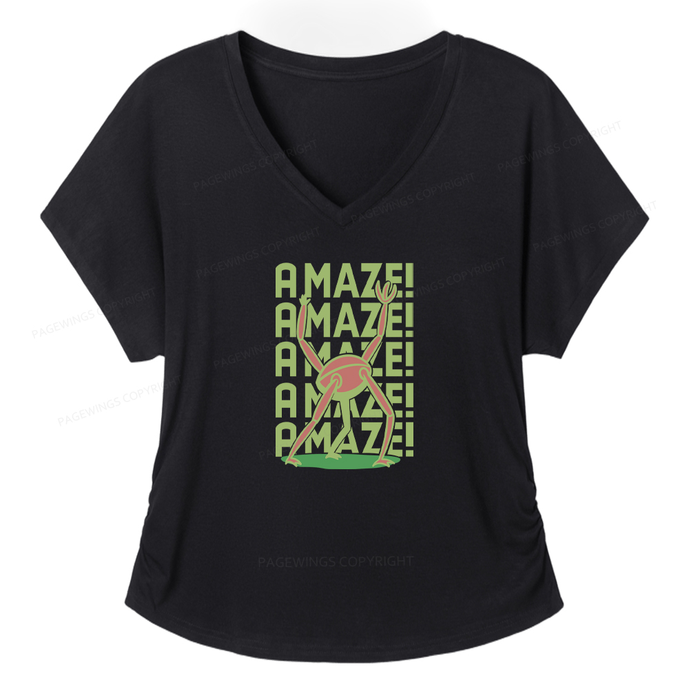 Pagewings Rocky Amaze Women's Modal V-neck T-shirt  