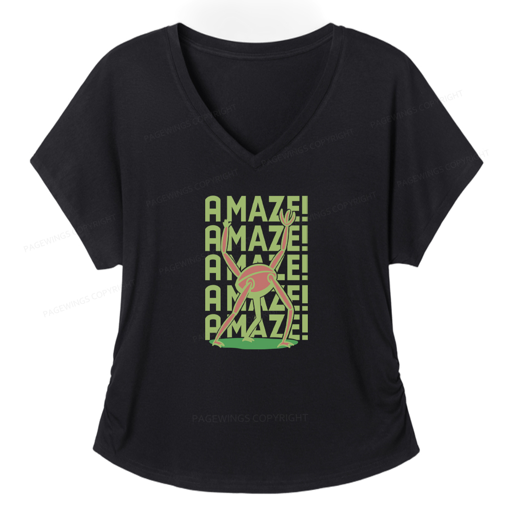 Pagewings Rocky Amaze Women's Modal V-neck T-shirt  