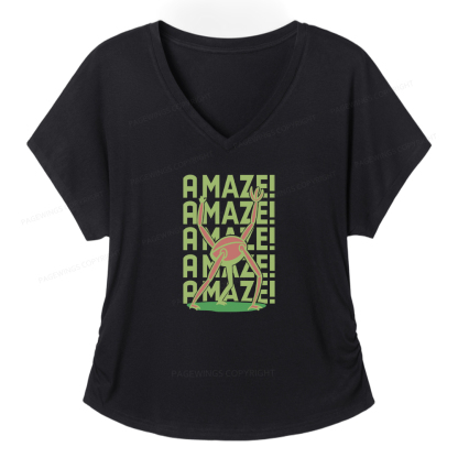 Pagewings Rocky Amaze Women's Modal V-neck T-shirt  