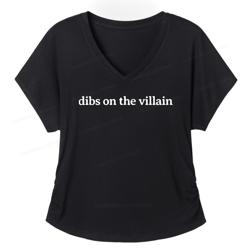 Pagewings Dibs On The Villain Soft Women's Modal V-neck T-shirt