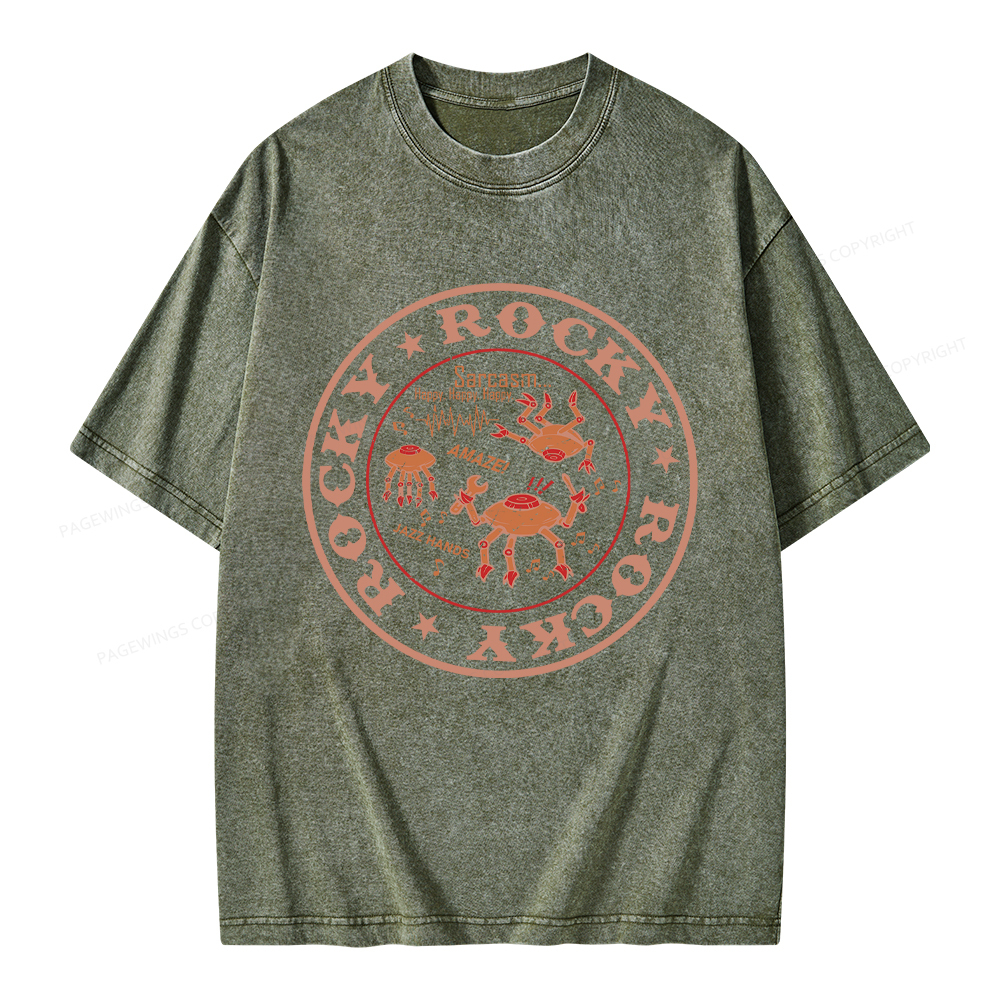 Pagewings Vintage Rocky Unisex Washed T-shirt