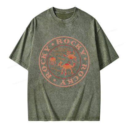 Pagewings Vintage Rocky Unisex Washed T-shirt