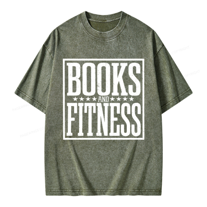 Pagewings Books And Fitness Unisex Washed T-shirt