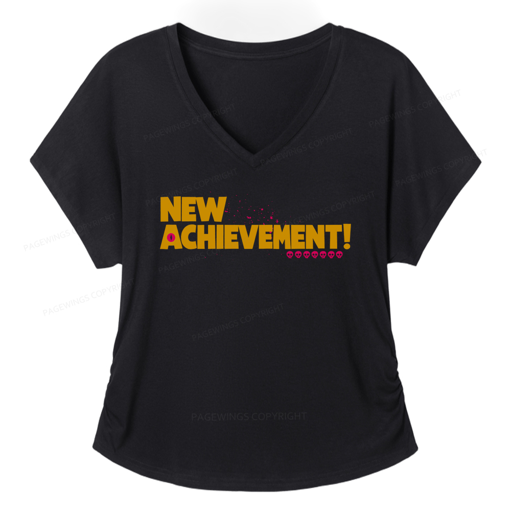Pagewings New Achievement Soft Women's Modal V-neck T-shirt