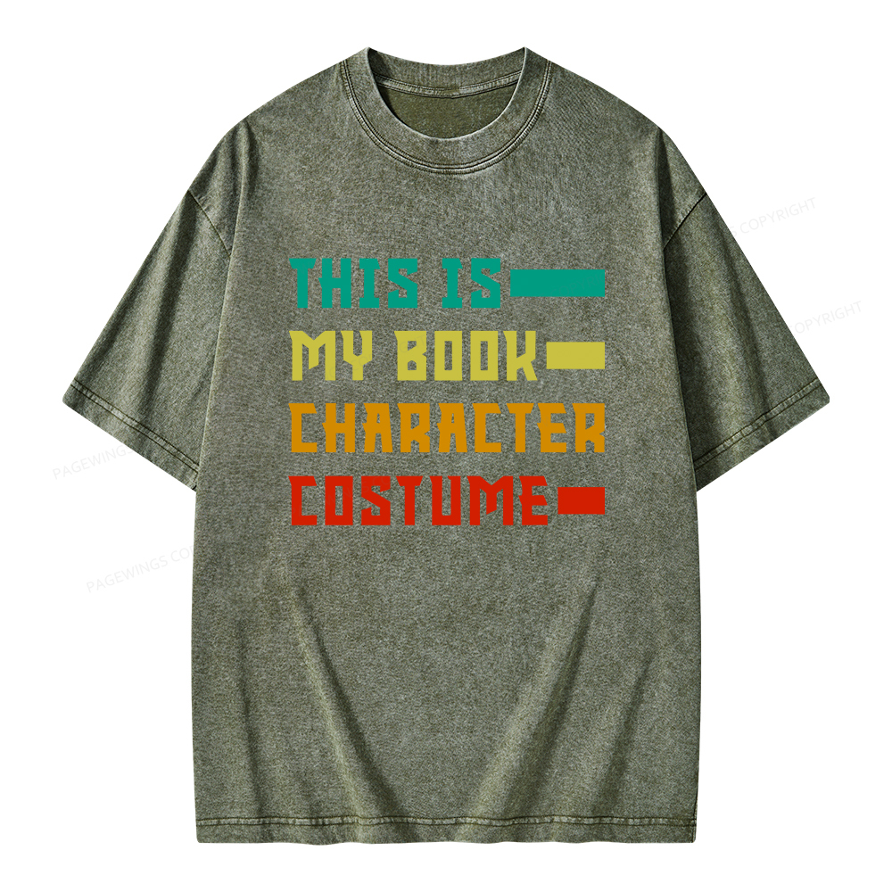 Pagewings This Is My Book Character Costume Unisex Washed T-shirt