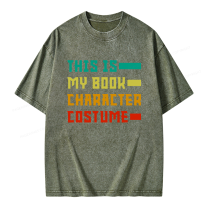 Pagewings This Is My Book Character Costume Unisex Washed T-shirt