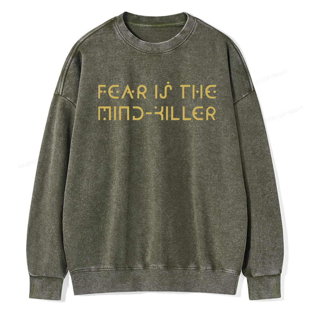 Pagewings Fear Is The Mind-Killer Unisex Washed Sweatshirt