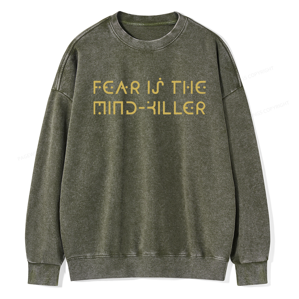 Pagewings Fear Is The Mind-Killer Unisex Washed Sweatshirt