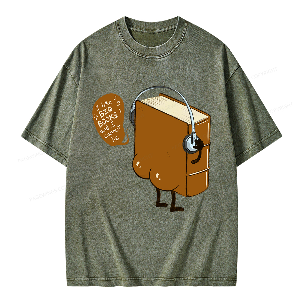 Pagewings Big Books Unisex Washed T-shirt
