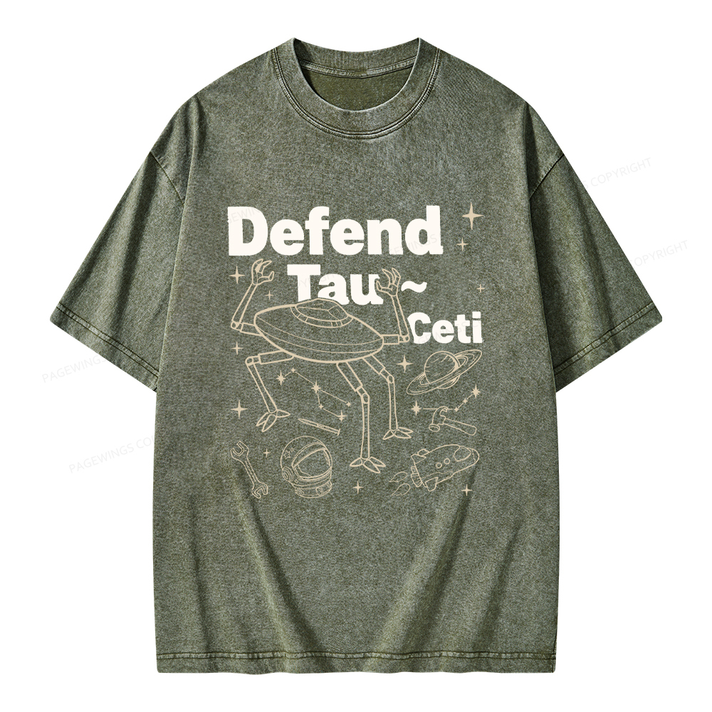 Pagewings Defend Tau Ceti Unisex Washed T-shirt