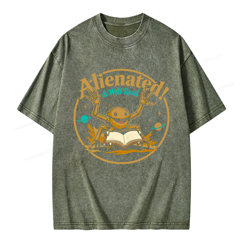 Pagewings Alienated Well Read Unisex Washed T-shirt